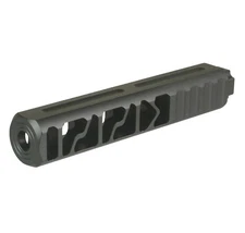 Low Concussion 1/2x28 TPI 9mm Muzzle Brake With 1/2x28 To 1/2x36 Thread Adapter