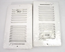 Lot of 2 Hart & Cooley 2 Way Registers White Air Vent Sidewall 10" x 4" 703917