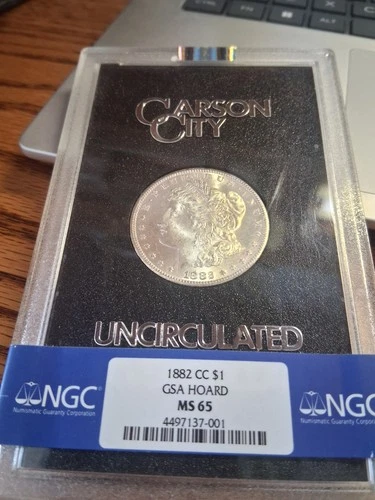 1882-CC MS65 GSA Hoard Morgan Silver Dollar NGC Certified 4497137-001