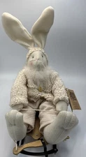 Vintage Giftcraft Inc. Among Friends Belinda Rabbit Winter Sled 13” Tall Plush