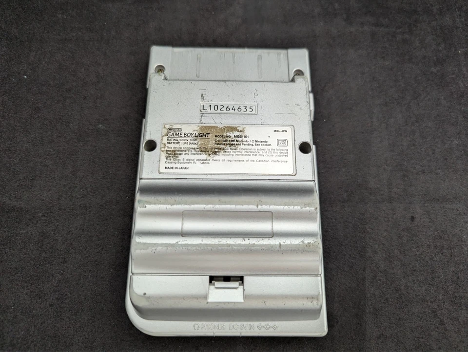 B588 Envío Gratis Nintendo Gameboy Consola de Bolsillo Plateada GB Japón RARO X Foto 4 de 4