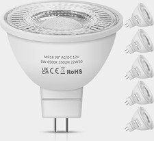 MR16 LED Spot Bulb 5W 6500K Cool White 12V GU5.3 2-Pin 350lm 38�