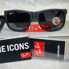 54mm Ray-Ban RB4165 622/T3 Justin Black/Gray Polarized Gradient Sunglasses