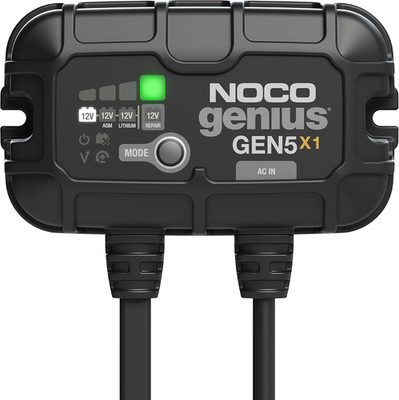 NOCO Genius 1-Bank 5 Amp (5 Amp Per Bank) Fully-Automatic Smart Marine Charger