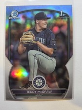 2023 Bowman Chrome 1st Refractor Teddy McGraw BDC 73 Mariners