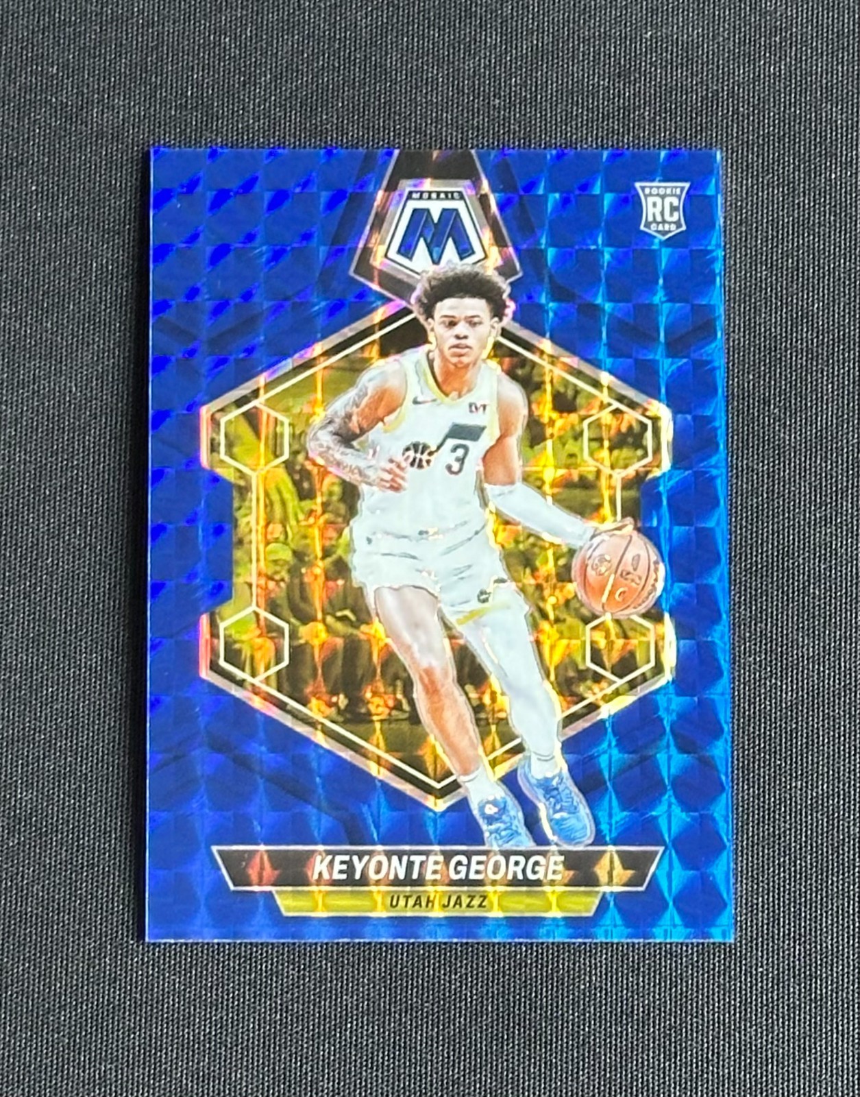 2023-24 Mosaic Keyonte George Rc Rookie Blue Prizm /199 Jazz #222