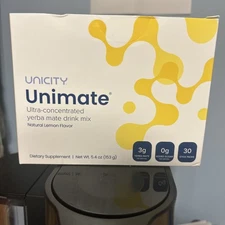 Unicity Unimate LEMON YERBA MATE 30 Stick Packs/Sachets Exp 6/2026 - Brand New!
