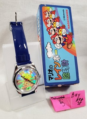 Nintendo 永谷園 懸賞 スーパーマリオ レインボー時計 Nintendo Nagatanien Rainbow Super Mario Bros Wrist Watch metal