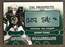 Anthony Stolarz - 2013 In The Game Between The Pipes Authentic Goaliegraph #A-AS