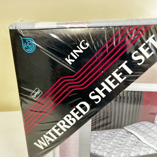 Waterbed Sheet Set King Retro 80/90s Springs Polyester/Cotton New Sealed USA VTG - Picture 4 of 8