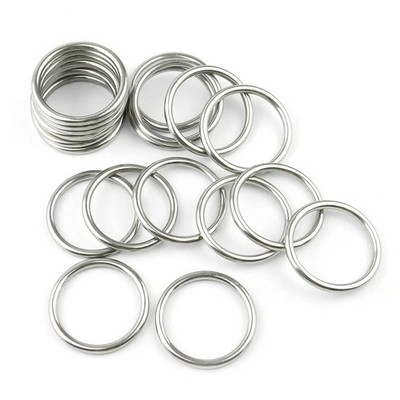 Hamineler 20 PCS Smoothing Welded 304 Stainless Steel ORing Welded Round Ring...
