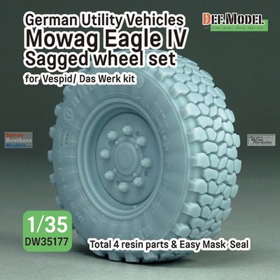 DEFDW35177 1:35 DEF Model German Mowag Eagle IV Sagged Wheel Set