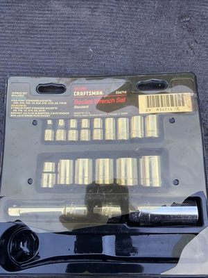 #ad Sears Craftsman USA Nos 18pc Socket Set ONLY 3 8” 34714 No Ratchet 1 4” As Well $29.00