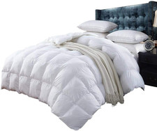 Goose down Comforter - 1200 Thread-Count Full/Queen Size Siberian Goose down Com
