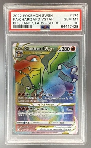 7428 Charizard VSTAR 2022 Pokemon Sword & Shield Brilliant Stars #174 PSA 10