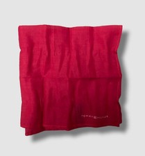 Tommy Hilfiger Men's Red Solid Cotton Pocket Square