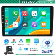 Double 2Din 4+64G Android 15 AI Voice 9" Car Stereo Radio WIFI FM BT with Camera