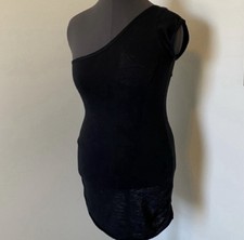 Urban Behavior One Shoulder Mini Dress Black Size S Stretch Casual