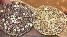 applique soutache dics 3" hand sewn sequins 1pc