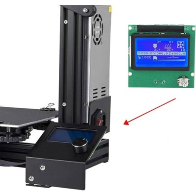 LCD Control Panel For 3D Printer 12864 Display Screen Controller Display