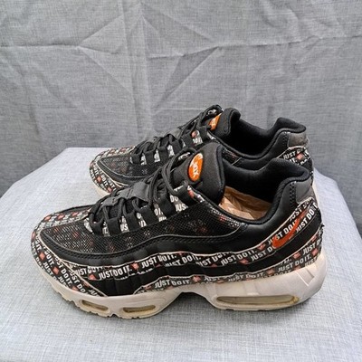 %Nike Air Max 95 SE Just Do It Sneakers 2018 Black Men s Size 8.5 / A 36