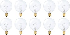 Small Globe G16.5 Round Bulb 25W E12 Candelabra Base 10 Clear