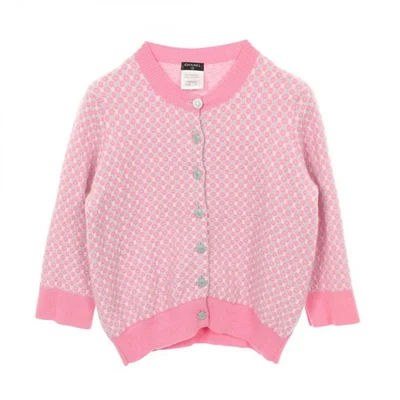 Cardigan boutonné marque CHANEL COCO #42 P47951K06141 cachemire rose bleu occ... - Photo 1/4