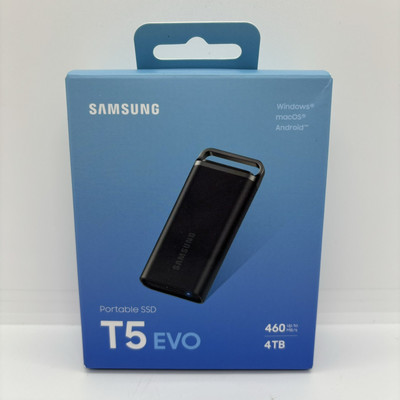 Samsung T5 EVO 4TB USB-C Tragbare Externe SSD - Schwarz (MU-PH4T0S/EU)
