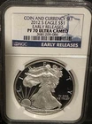 2012-S American Silver Eagle Coin And Currency Set PF70 UCAM NGC Early Releases