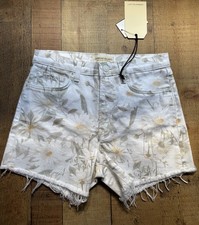 CURRENT/ELLIOTT Floral Jean Shorts Women s Size 25