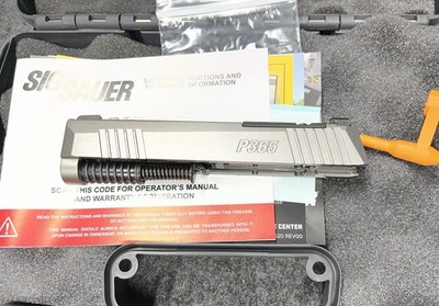 Sig Sauer P365 9mm Complete Slide 3.1  Optics Ready Stainless OEM NO CA Sales