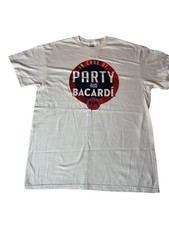 NOS Vintage Bacardi Rum Bat Promo Shirt Anvil Size L