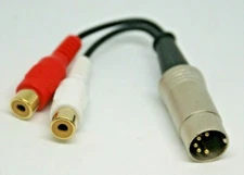 Bang Olufsen Tandberg Others DIN to RCA Adapter Gold 5 PIN DIN to Gold RCAs NEW!