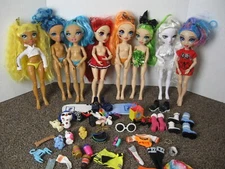 Rainbow High 8 doll lot CHEER, Natasha Zima plus lots of misc accessories