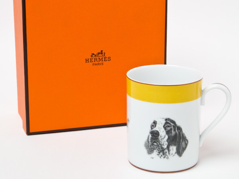 HERMES Mug Cup Tableware Animal Dog German Pointer Pheasant Tea