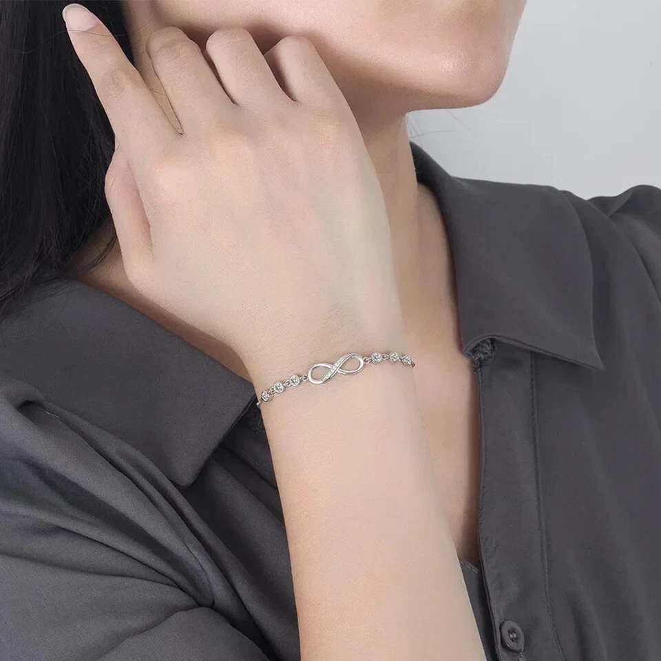 Pulsera Infinity para Hija Bonus con Tarjeta de Mensaje, Regalo Sentido Cumpleaños Foto 2 de 3