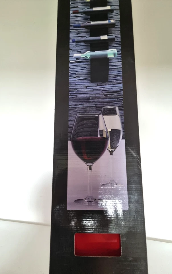 5er Hochglanz WEINREGAL FLASCHENREGAL ZEITUNGSHALTER in rot - Bild 4 von 4