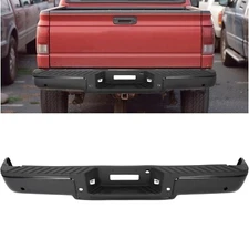 Black Rear Step Bumper Assembly For 2006-2008 Ford F-150 w/ Parking Sensor Hole