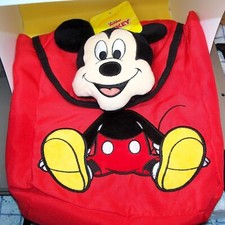 NEW Disney Junior Mickey Mouse Toddler Backpack Plush Face 12 1/2" X 10"