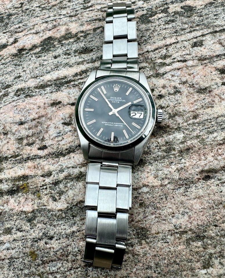 Rolex Oyster Perpetual Date 1500 Black Dial eBay