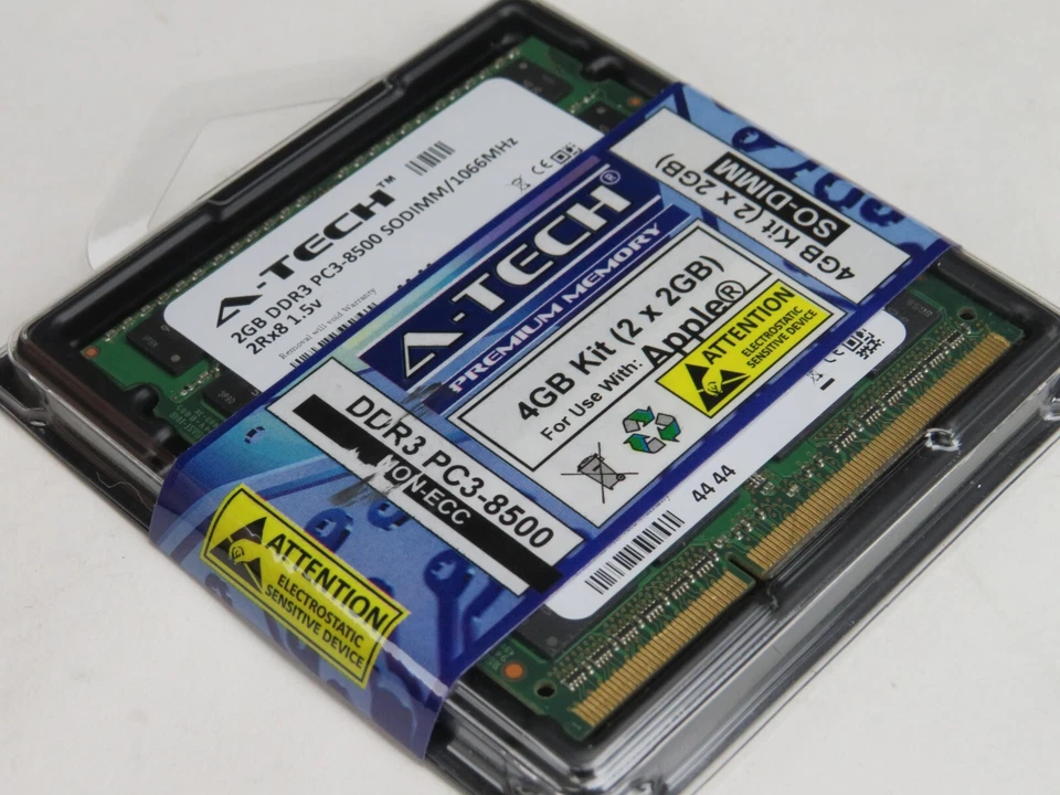 A-Tech 4GB DDR3 SODIMM | 2x2GB | 1066MHz | For Apple Laptops - Image 3 of 3