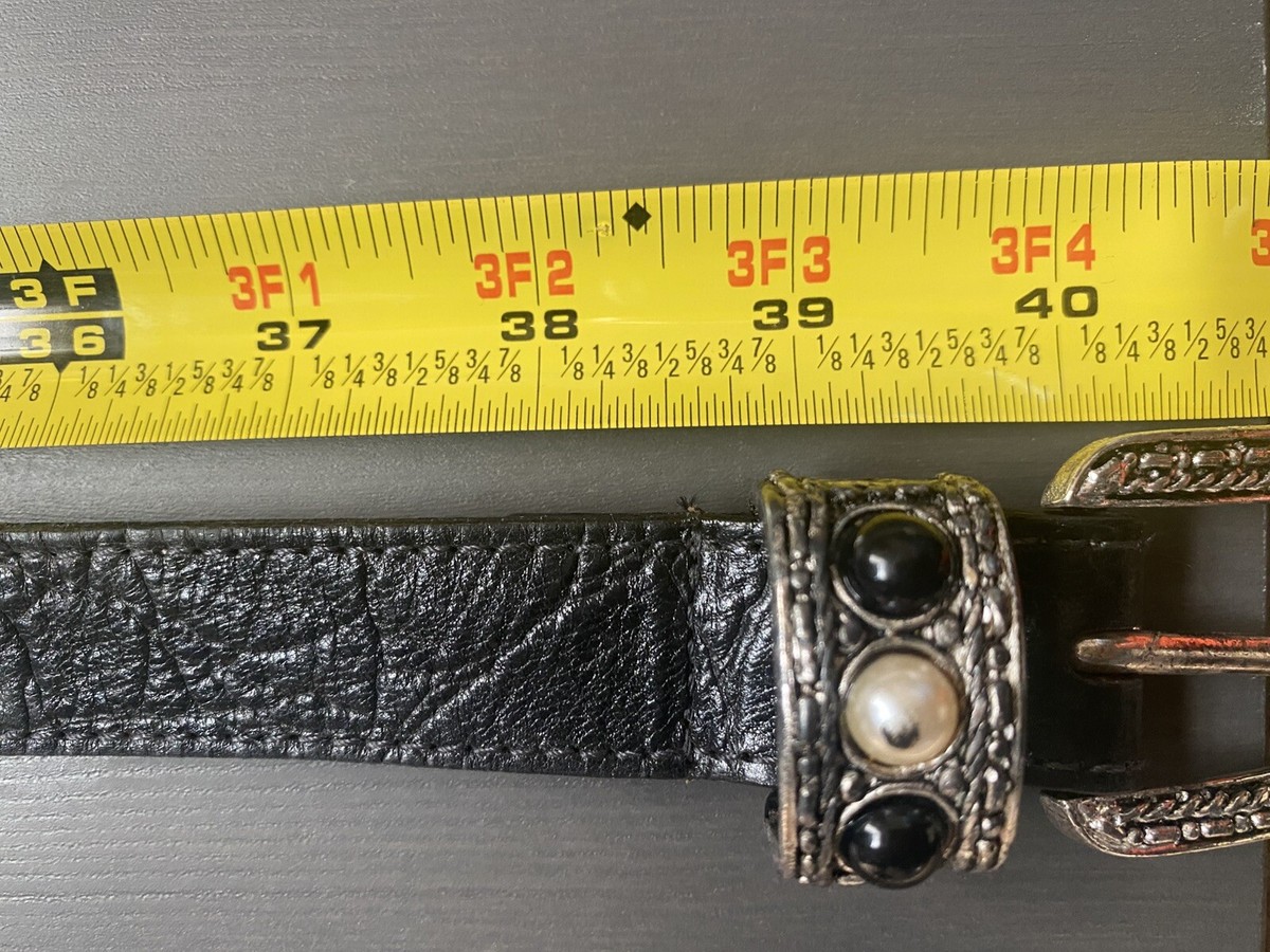 Vintage Streets Ahead Leather Belt-Black-Small Western  display picture 3