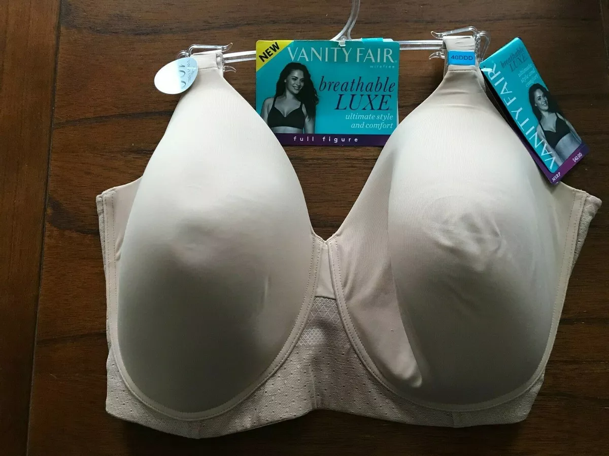 Vanity Fair 71265 Breathable Luxe Full Figure Wire free Bra 40,42