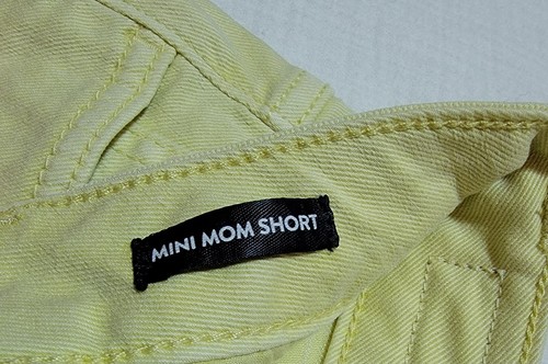 Justice Light Yellow Distressed Mini Mom Short Jean Shorts Size 18 - Picture 5 of 10