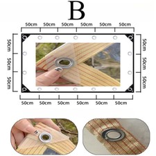 Transparent Rainproof PVC Tarpaulin Balcony Rain Shield Outdoor Rain Cover Clear