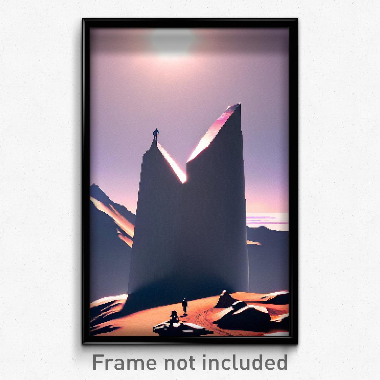 8-Bit Pixel Art Poster - Major Summit Psychedelic Trippy Gamer Print