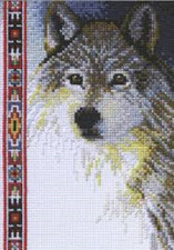 JANLYNN - COUNTED CROSS STITCH - WOLF 5 X 7