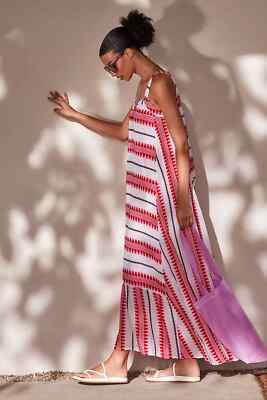 anthropologie bordeaux maxi dress Anthropologie Bordeaux Short Sleeve Brown Knit Maxi Dress Pockets Women's  Size S