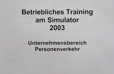 A4 Prospekte Betriebliches Training am Simulator 2003, Unternehmensbereich Perso