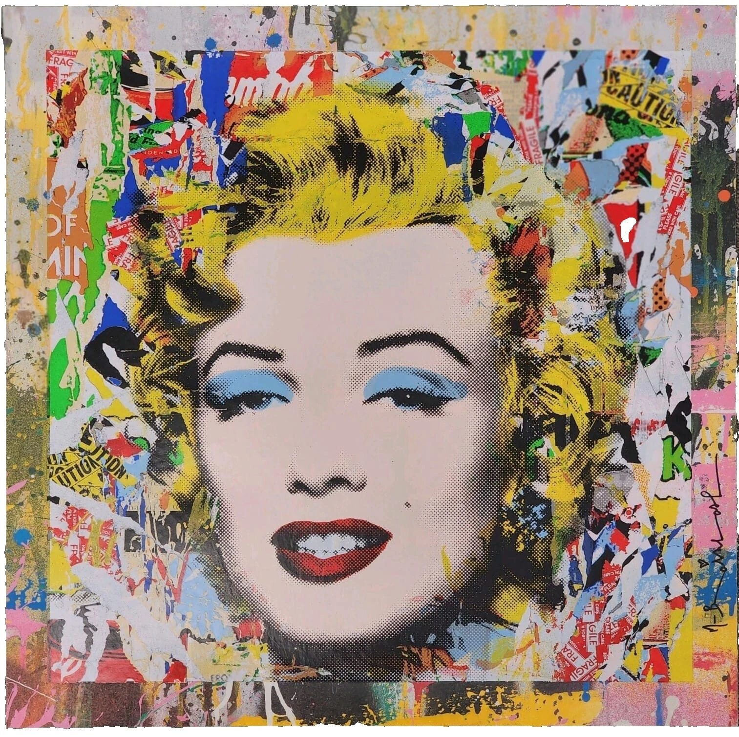 Celebridades técnica mixta y Collage Arte art